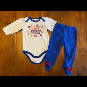 Baby Girl NY Giants Outfit